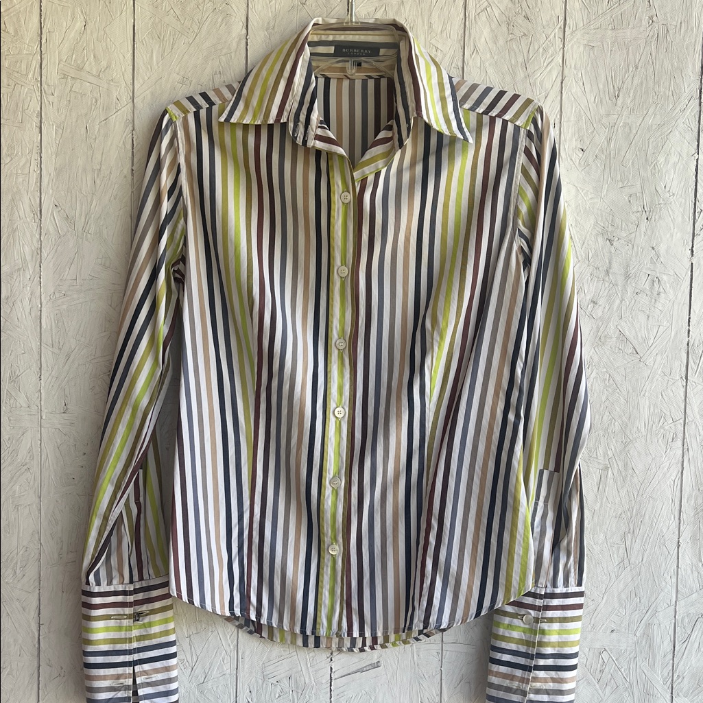 Burberry London Stripped Shirt, Size Small